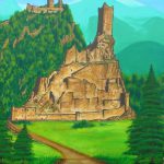 Schilderij Ruine